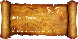 Weibl Tomor névjegykártya